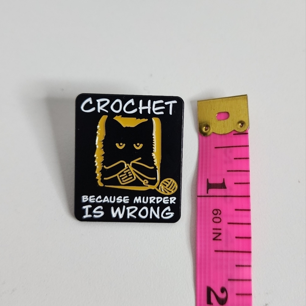NEW‼️Crochet Humor Enamel Pin - Picture 4 of 4